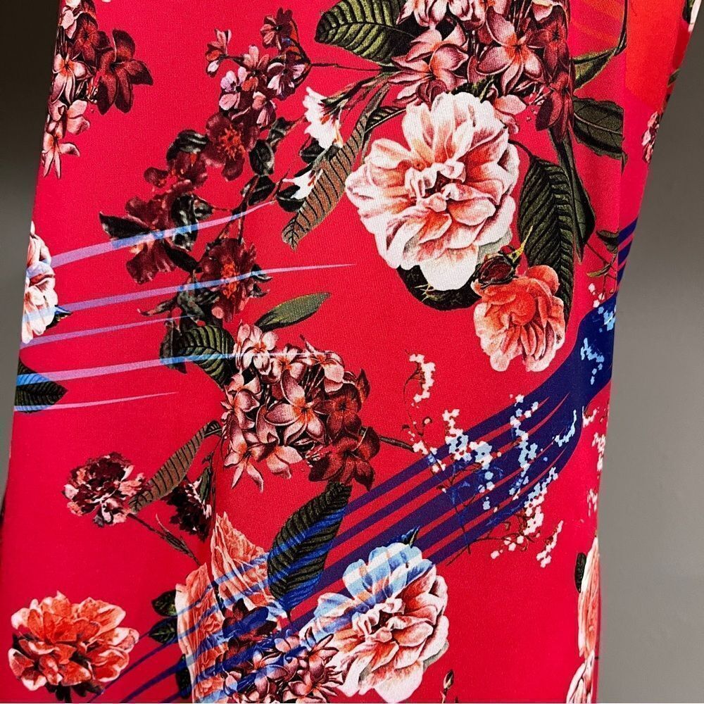 Halter neck sleeveless a-line‎ mini floral dress size Medium - Picture 3 of 13